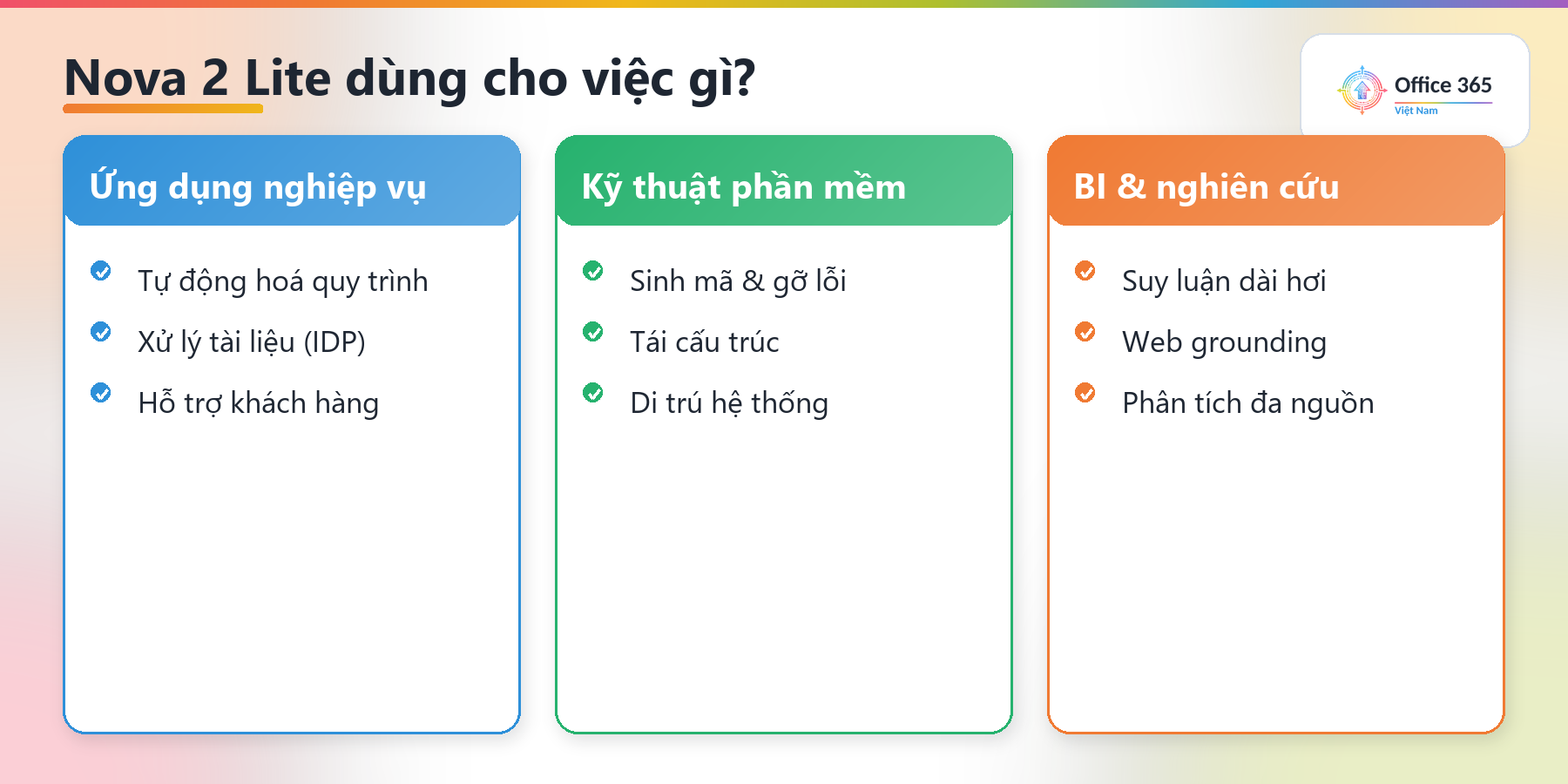 Các trường hợp dùng Amazon Nova 2 Lite