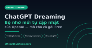 ChatGPT Dreaming - bộ nhớ mới của OpenAI | Office365Vietnam.info
