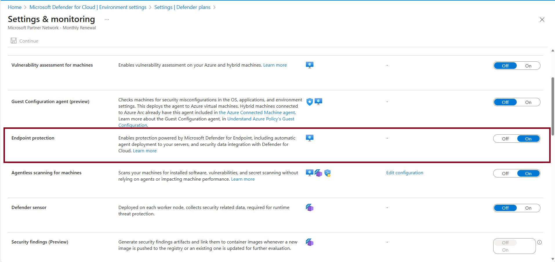 Bật Endpoint protection trong Microsoft Defender for Cloud để onboard MDE