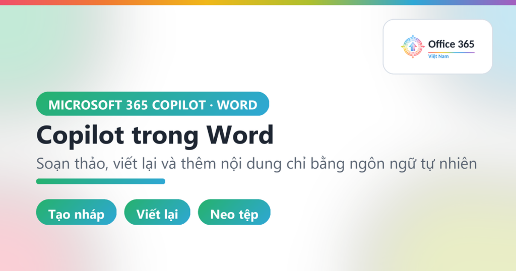 Copilot trong Word: soạn thảo và thêm nội dung bằng AI