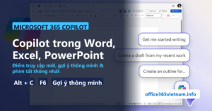 Copilot trong Word, Excel, PowerPoint — điểm truy cập mới
