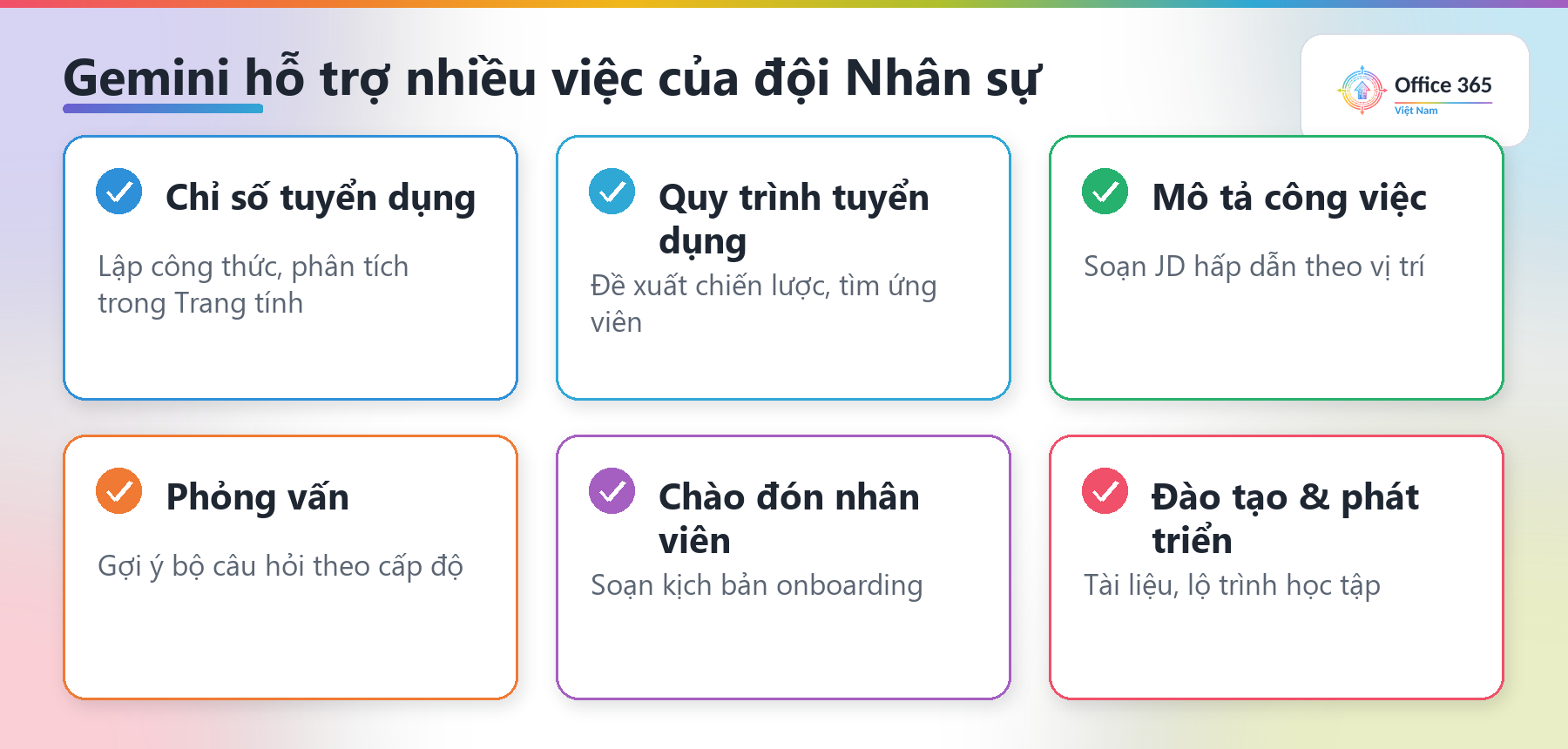 Các trường hợp Gemini hỗ trợ bộ phận nhân sự