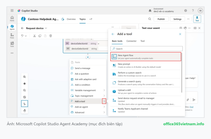 Recruit 09: Tự động hoá với Agent Flow trong Copilot Studio