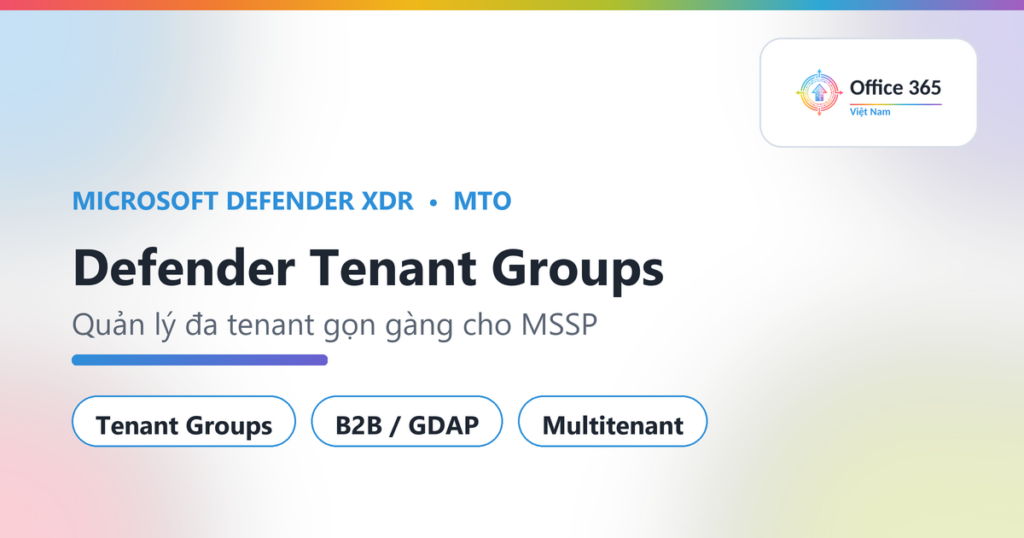 Microsoft Defender thêm Tenant Groups: quản lý đa tenant gọn gàng cho MSSP