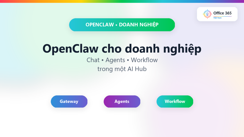 OpenClaw cho doanh nghiệp: Cách hợp nhất chat, agent và workflow vào một hệ điều phối AI