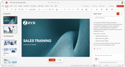 Bài thuyết trình hoàn chỉnh do Copilot tạo trong PowerPoint