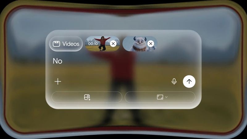 Giao diện tạo video Gemini Omni với video kết quả và thanh nhập câu lệnh