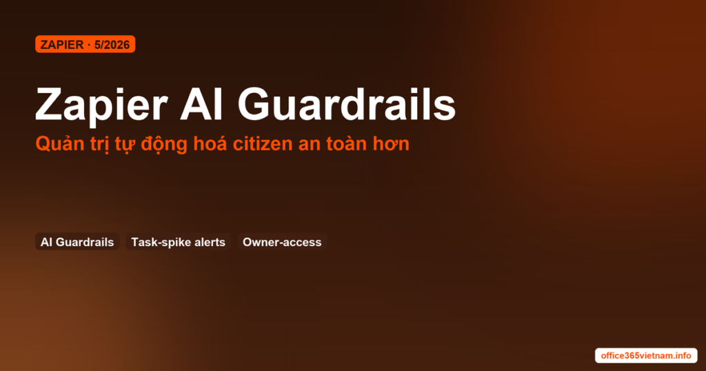 Zapier AI Guardrails và bản cập nhật 5/2026: quản trị tự động hoá citizen