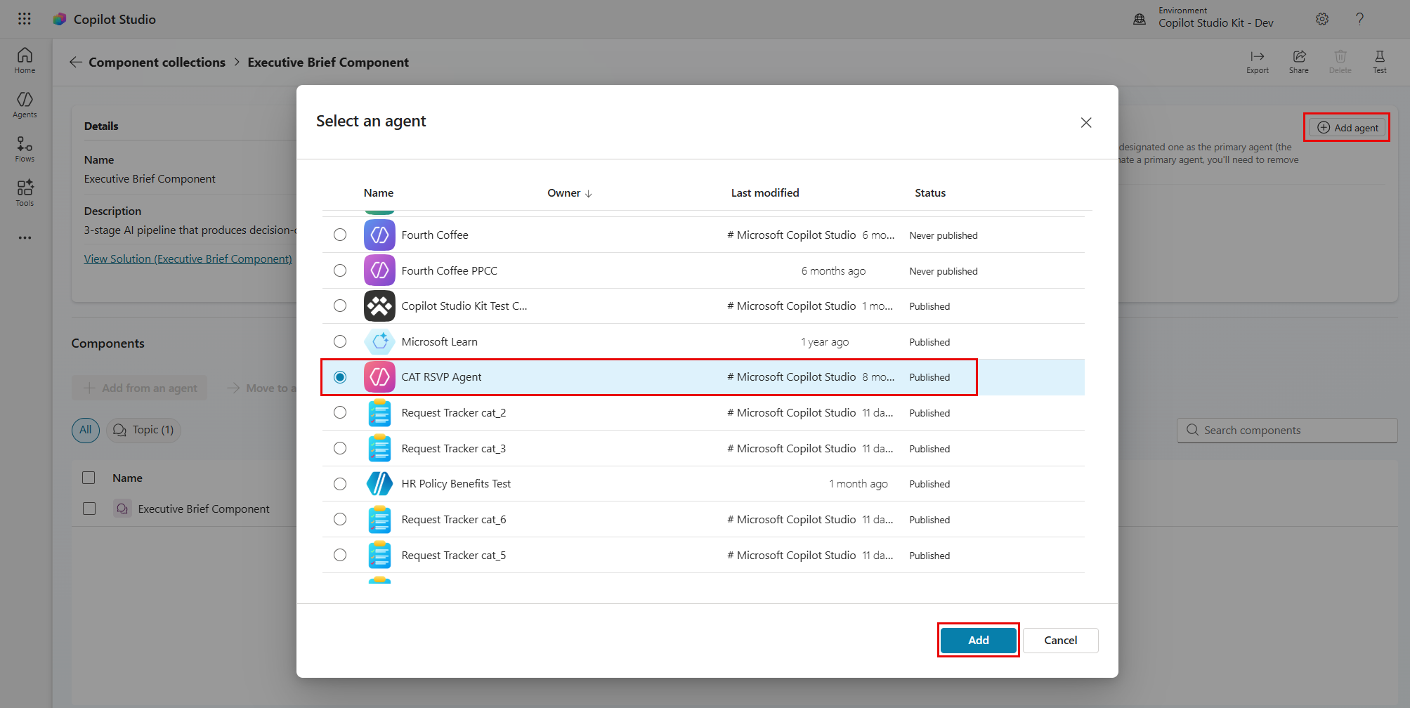đóng gói agent thành Solution tái sử dụng với component collection và Agent Library
