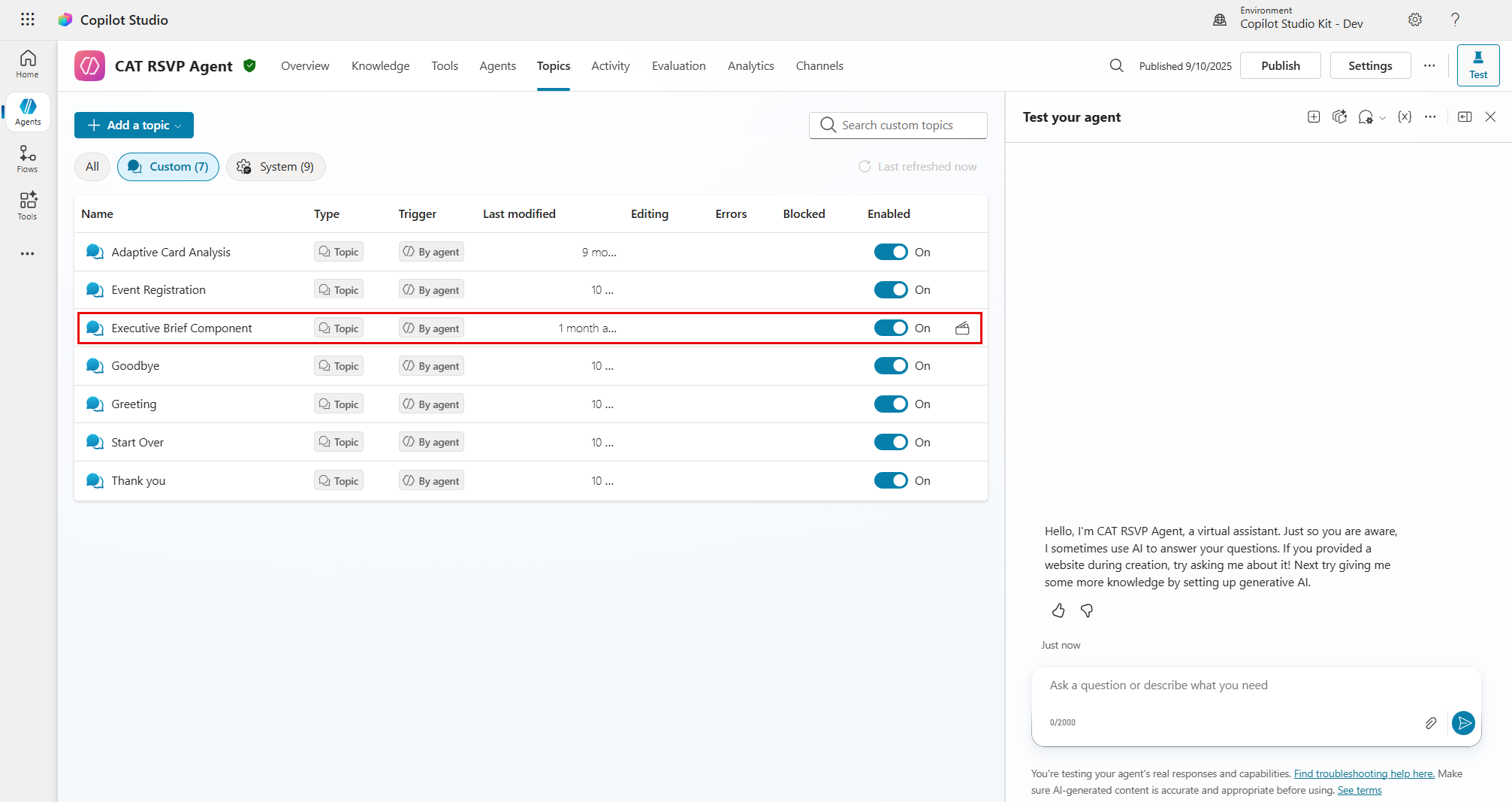đóng gói agent thành Solution tái sử dụng bằng Import hoặc Download trong Agent Library