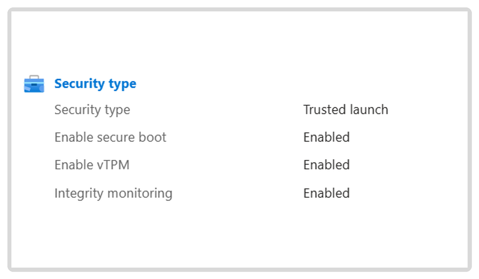 Trusted Launch as Default trên trang xác nhận cấu hình Azure VM