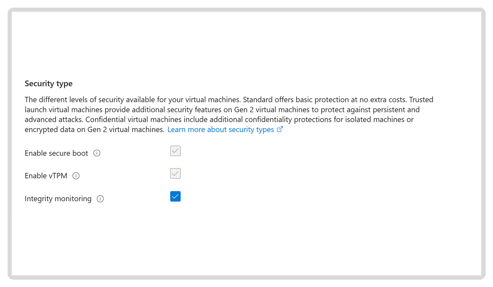 Trusted Launch as Default với tuỳ chọn Secure Boot và vTPM trên Azure VM