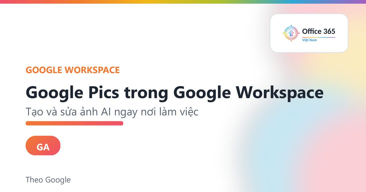 Google Pics trong Google Workspace tạo và sửa ảnh AI