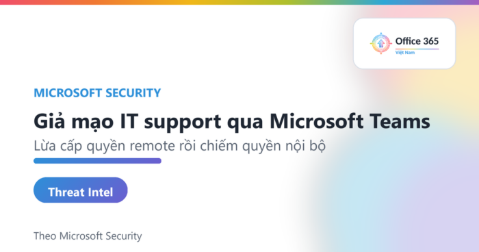 Giả mạo IT support qua Microsoft Teams: cách chiếm quyền nội bộ