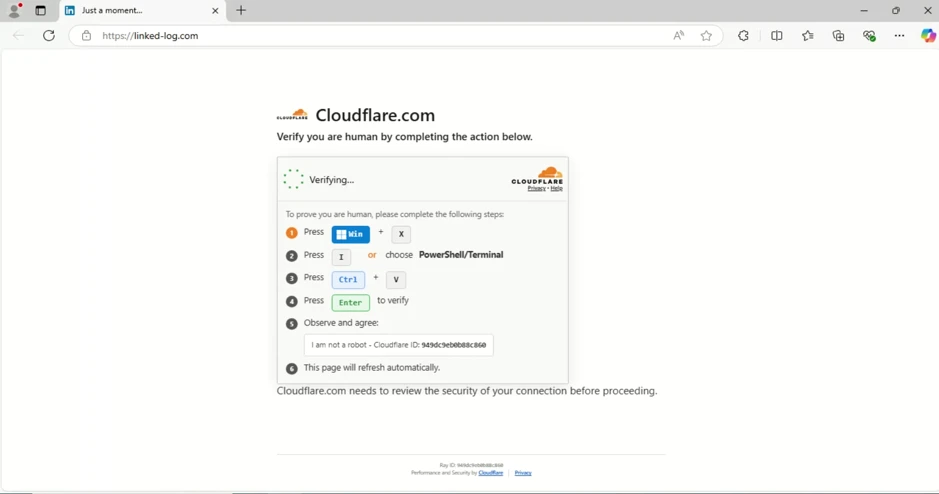 Màn hình CAPTCHA Cloudflare giả trong chiến dịch TerminalFix