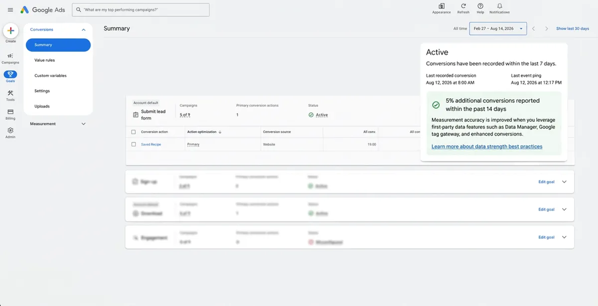 Demand Gen October 2026 với Data Strength Uplift trong Google Ads