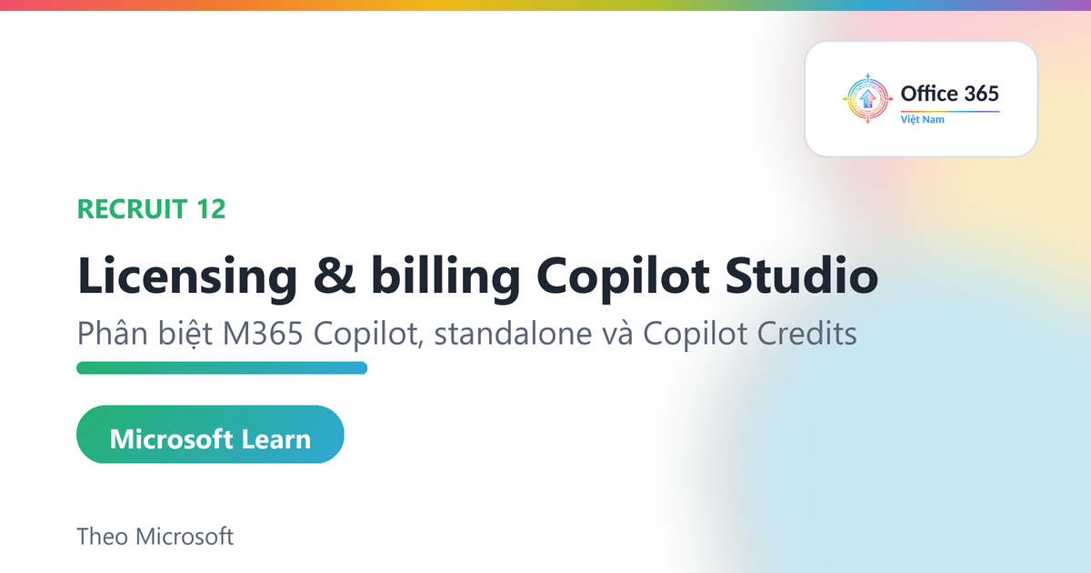 licensing và billing Copilot Studio